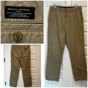 Banana Republic Mens 35x34 Aiden Chino Slim Fit Pants